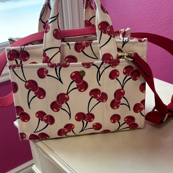 Coach Cherry Patterned Canvas Tote - Picture 7 of 12